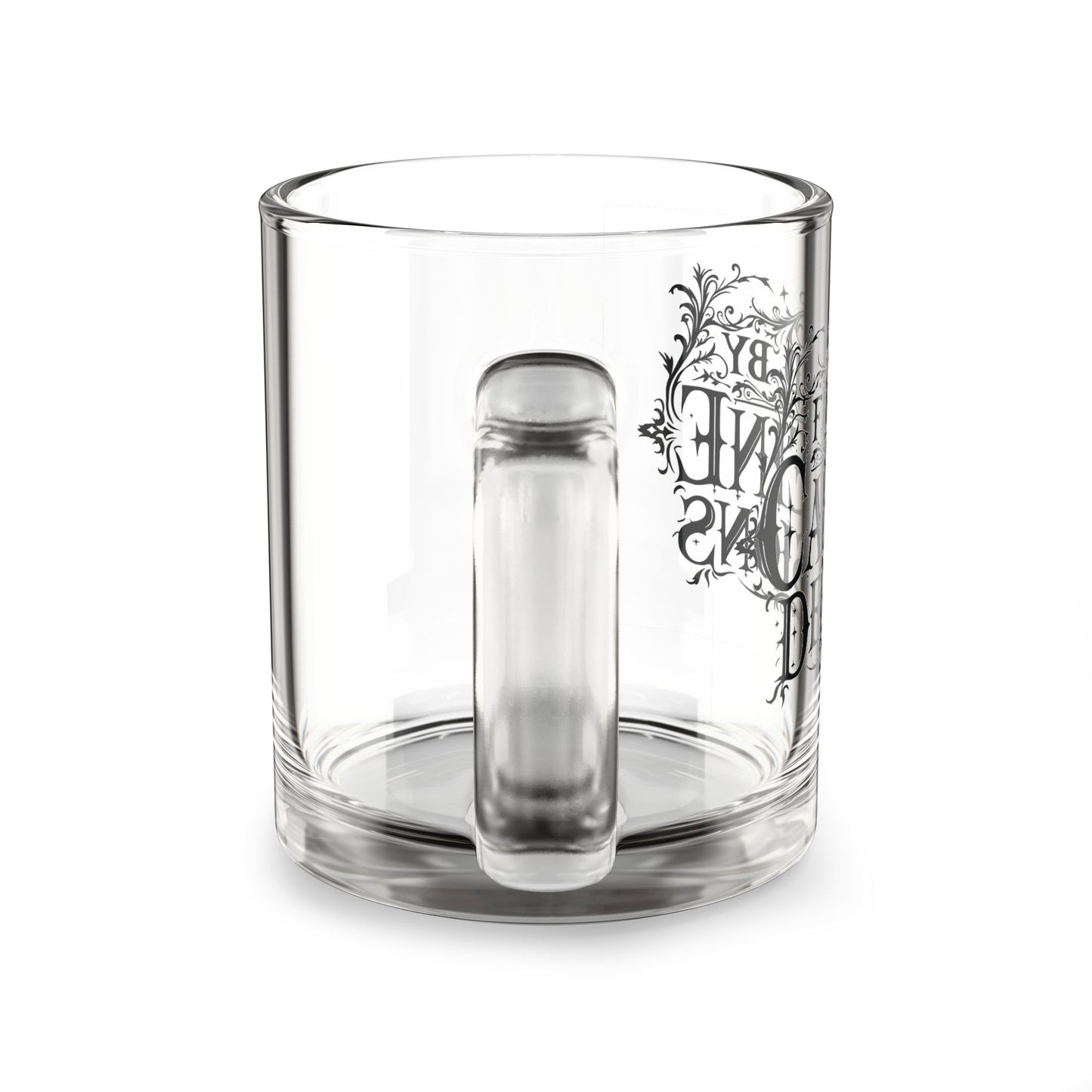Fueled by Caffeine Delusions Glass Mug - 10oz Coffee Cup for Coffee Lovers