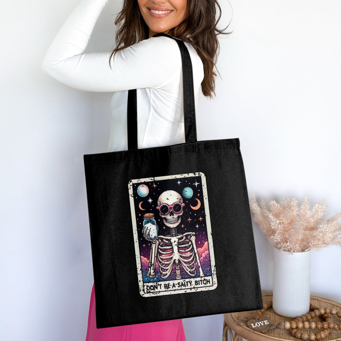Don't Be A Salty Bitch Skeleton Tote Bag product