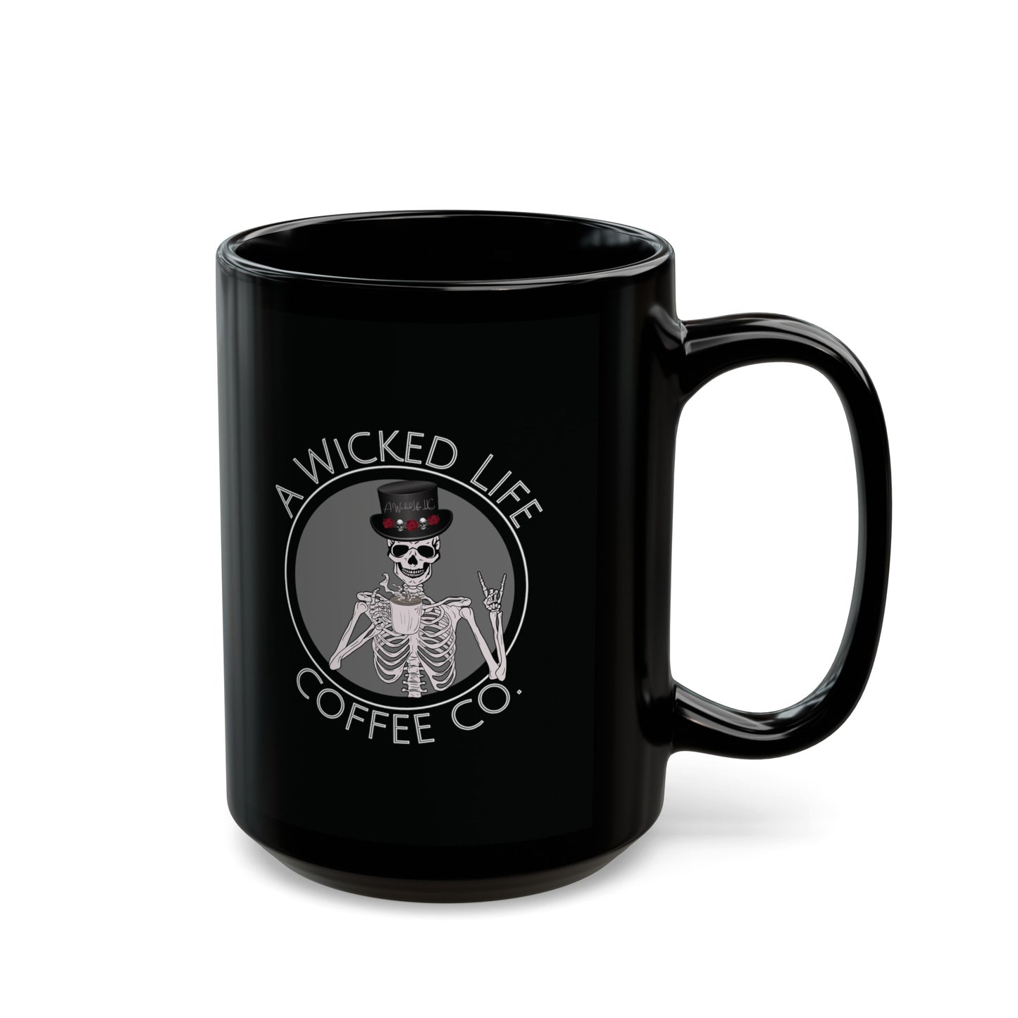 A Wicked Life Coffee Co Black Mug (11oz, 15oz)