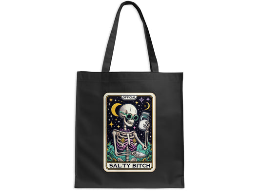 Official Salty Bitch Skeleton Design Tote Bag product type