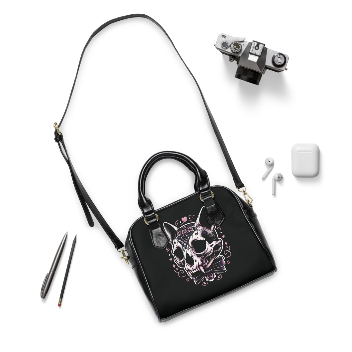 Cat Skull Handbag, Dark Coquette Handbag, Gothic Handbags, Gothic Gifts