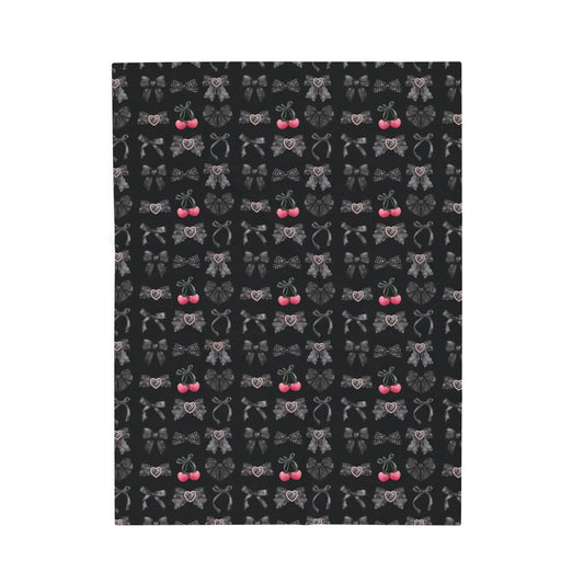 Dark Coquette Velveteen Plush Blanket