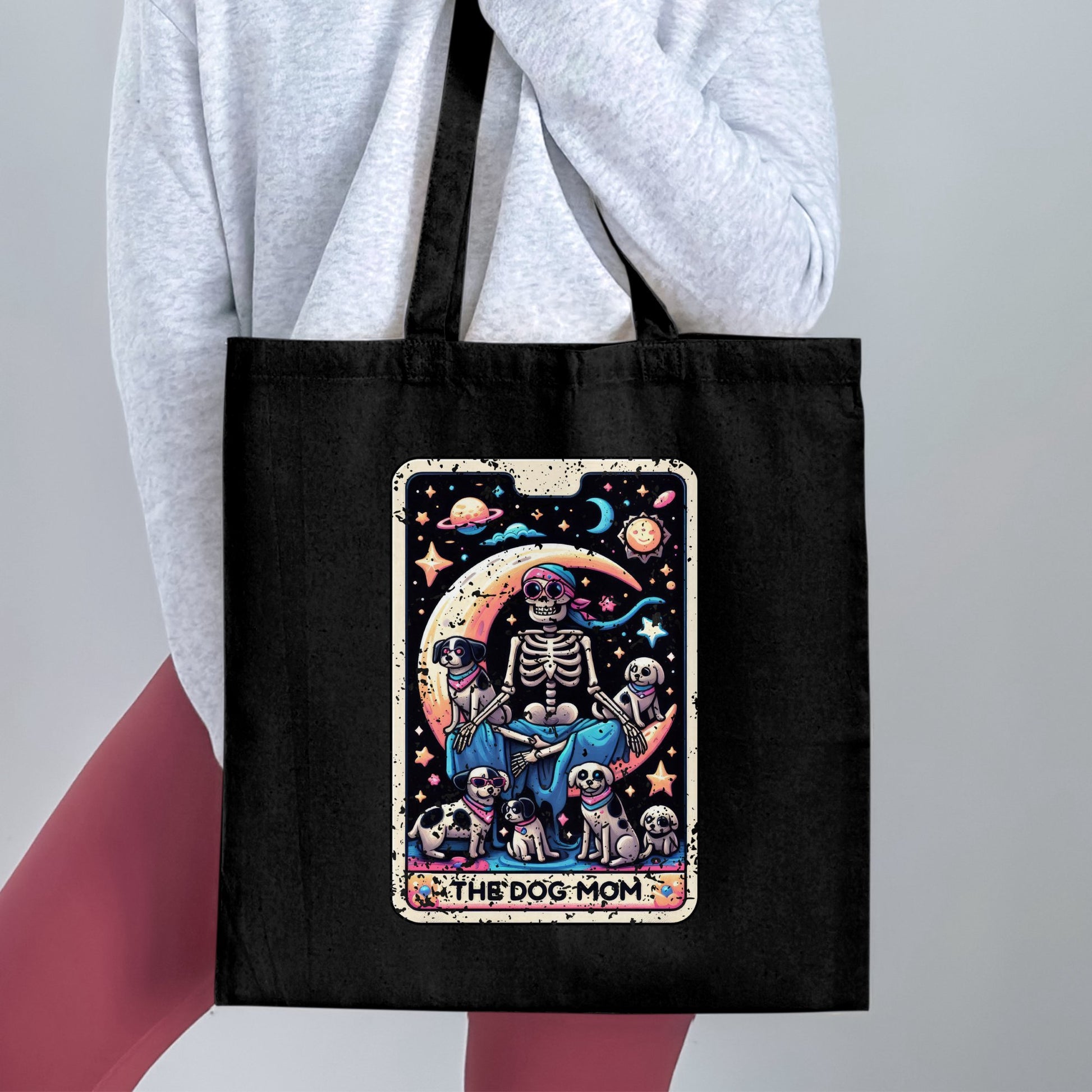 The Dog Mom Skeleton Design Tote Bag product type