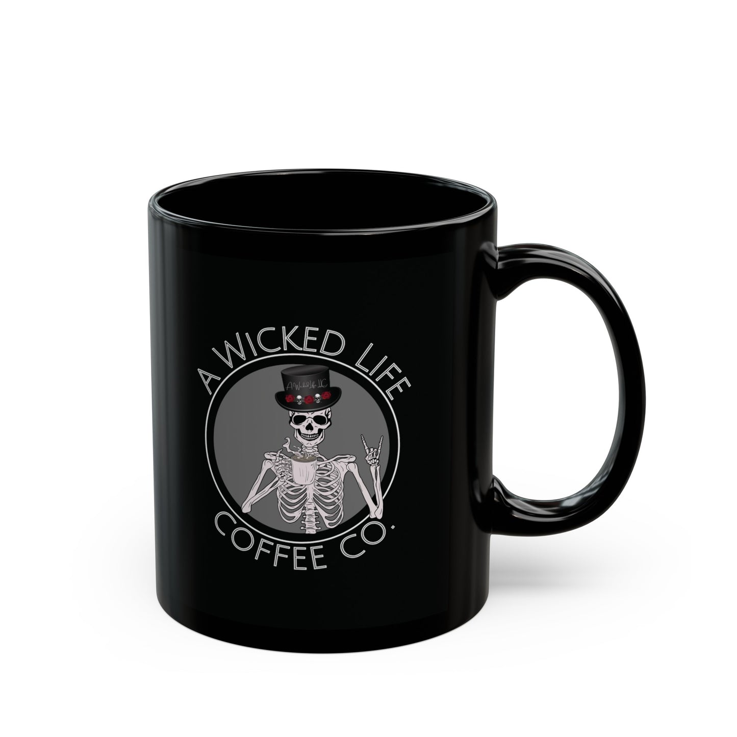 A Wicked Life Coffee Co Black Mug (11oz, 15oz)